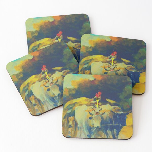 Item preview, Cow and Chicken pastels Painting  designed and sold by We-Open-Minds.