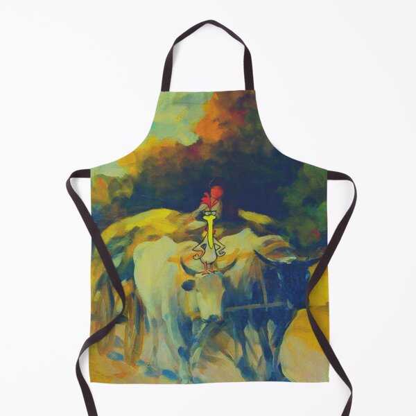 Item preview, Cow and Chicken pastels Painting  designed and sold by We-Open-Minds.
