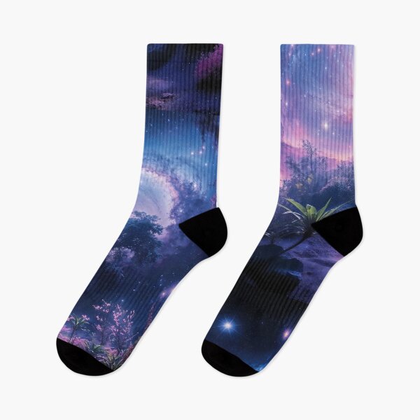 Item preview, Ethereal Galaxy Dreamscape | Surreal Cosmic Garden Nebula Art, Starry Night Fantasy Print designed and sold by CreativeVisionsHub.