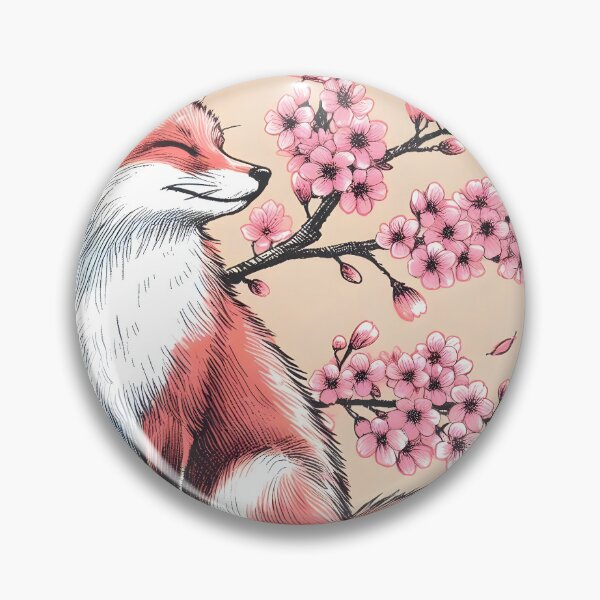 Item preview, Sakura Fox in Blooming Splendor designed and sold by inkNext.