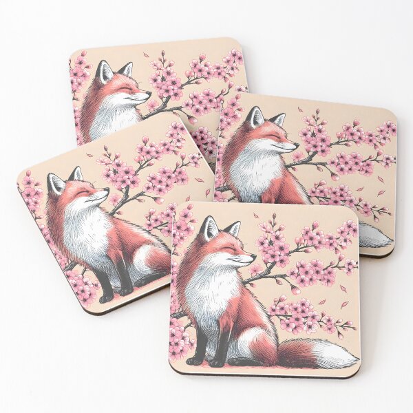 Item preview, Sakura Fox in Blooming Splendor designed and sold by inkNext.