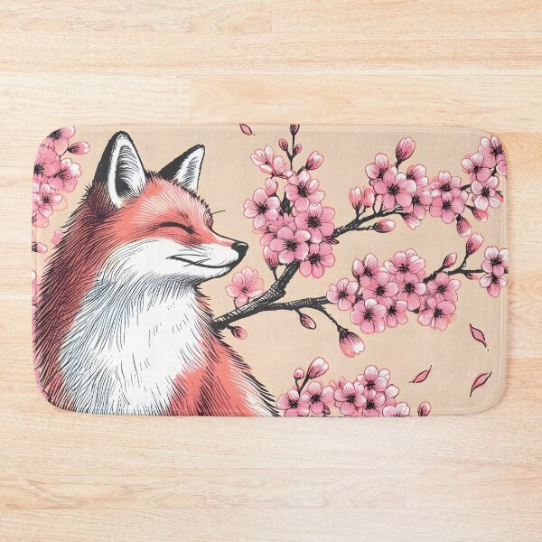 Item preview, Sakura Fox in Blooming Splendor designed and sold by inkNext.