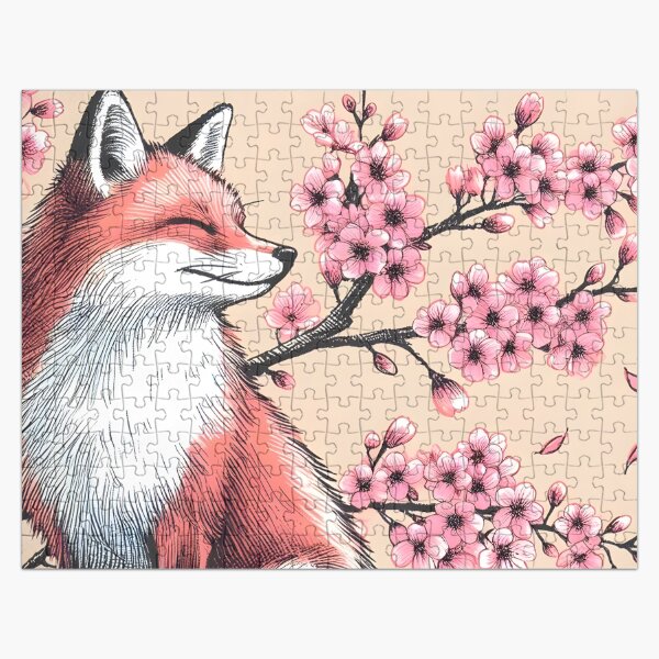 Artikel-Vorschau von Sakura-Fuchs in blühender Pracht, designt und verkauft von inkNext.