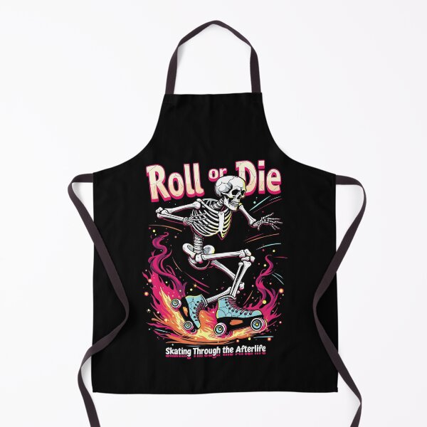 Item preview, Skeleton Rides Roll Or Die Skating Design designed and sold by GesparHouse.