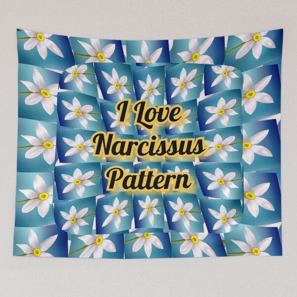 Item preview, White Narcissus Pattern designed and sold by Patternflower.