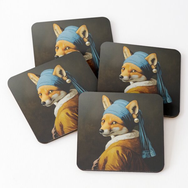 Item preview, The Fox with the Pearl Earring - Adaption from Jan Vermeer designed and sold by MysticMarble.