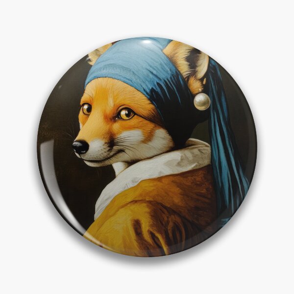 Item preview, The Fox with the Pearl Earring - Adaption from Jan Vermeer designed and sold by MysticMarble.