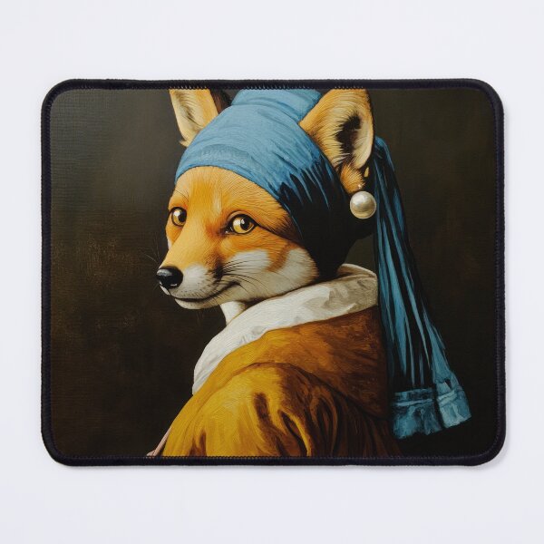 Item preview, The Fox with the Pearl Earring - Adaption from Jan Vermeer designed and sold by MysticMarble.