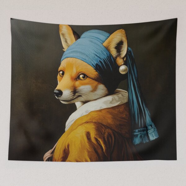 Item preview, The Fox with the Pearl Earring - Adaption from Jan Vermeer designed and sold by MysticMarble.