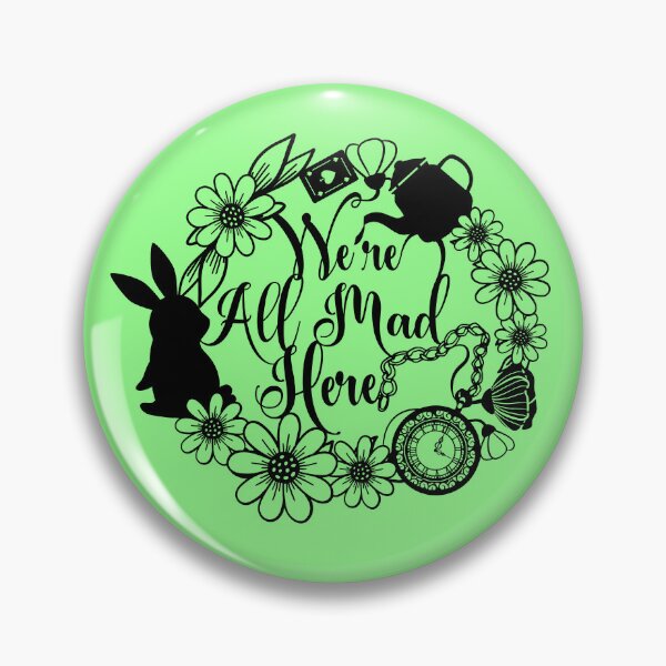 Item preview, We're All Mad Here Floral Wreath. Alice in Wonderland designed and sold by Cristina Galerina.