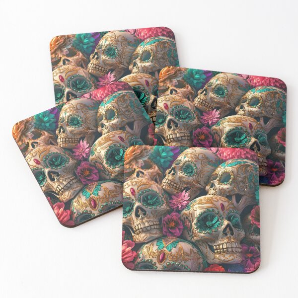 Item preview, Mystical Skull Floral Garden Nightgarden designed and sold by MysticMarble.