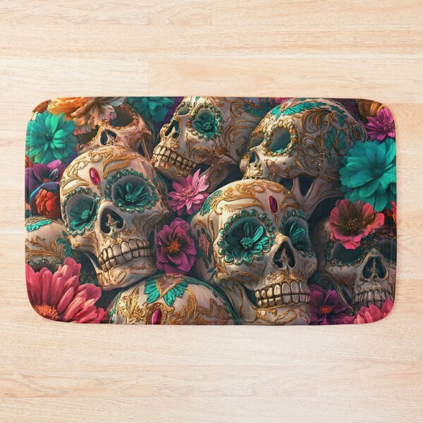 Item preview, Mystical Skull Floral Garden Nightgarden designed and sold by MysticMarble.