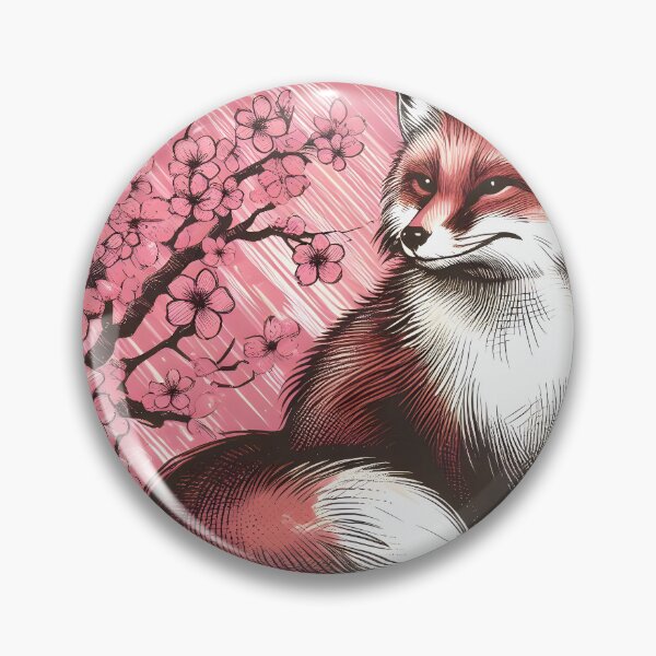 Item preview, Sakura Fox in Blooming Splendor designed and sold by inkNext.