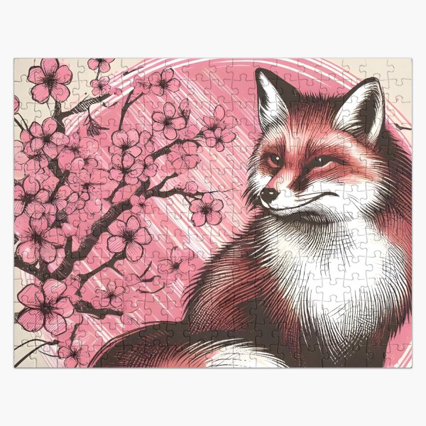 Artikel-Vorschau von Sakura-Fuchs in blühender Pracht, designt und verkauft von inkNext.