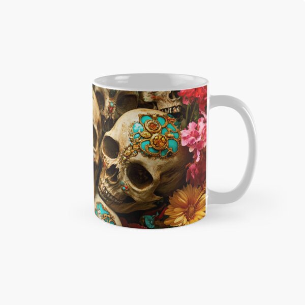 Item preview, Gilded Skulls with Flowers Garden Nightgarden designed and sold by MysticMarble.