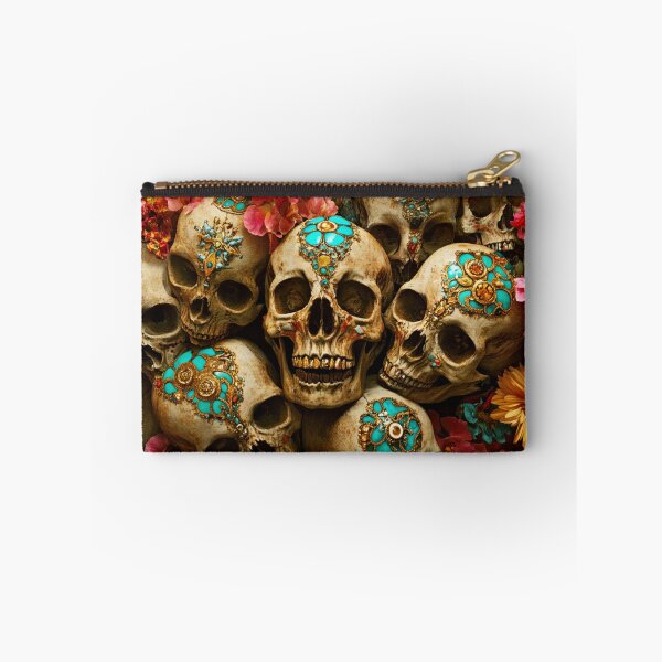 Item preview, Gilded Skulls with Flowers Garden Nightgarden designed and sold by MysticMarble.