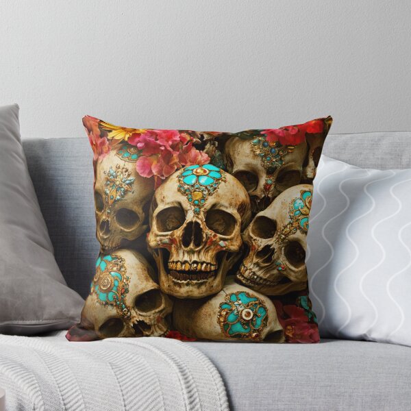 Item preview, Gilded Skulls with Flowers Garden Nightgarden designed and sold by MysticMarble.