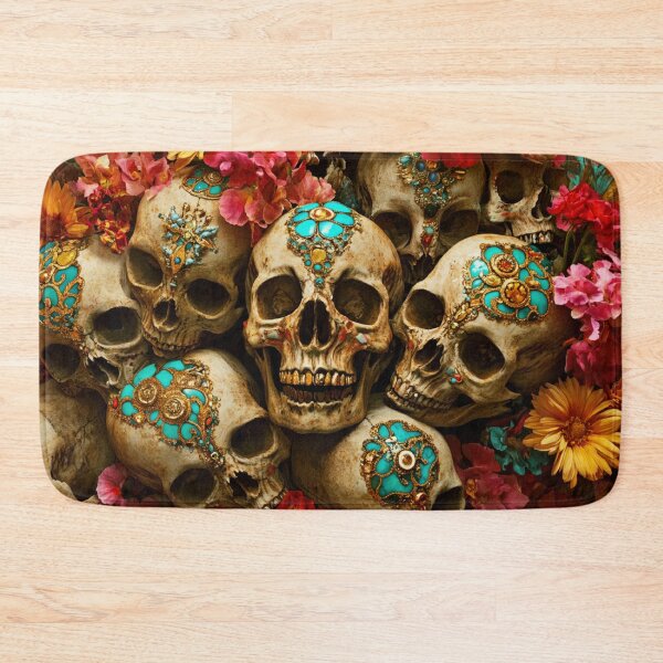 Item preview, Gilded Skulls with Flowers Garden Nightgarden designed and sold by MysticMarble.