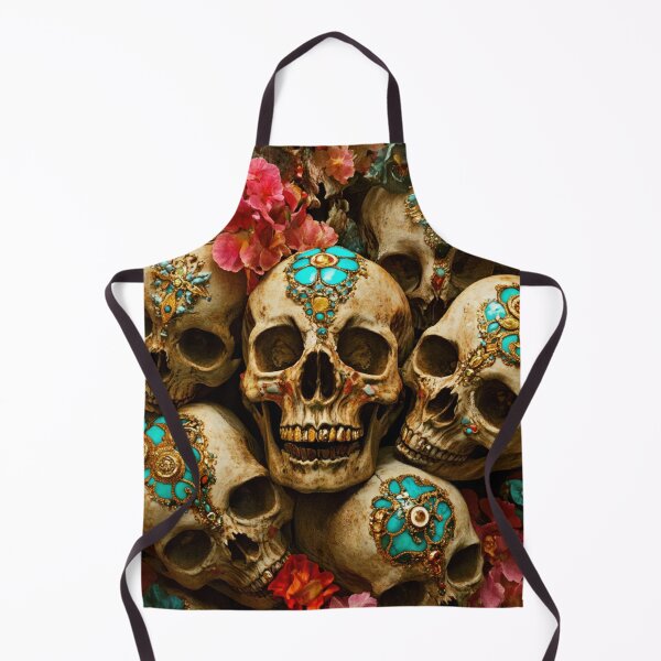 Item preview, Gilded Skulls with Flowers Garden Nightgarden designed and sold by MysticMarble.