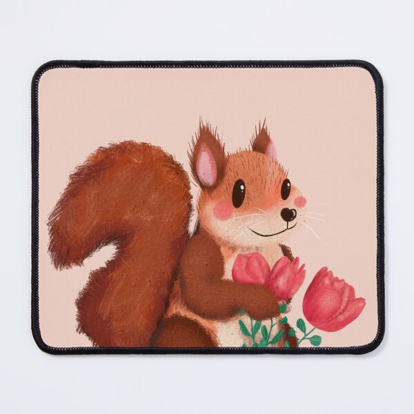 Item preview, spring squirrel with flowers designed and sold by mikaylart.