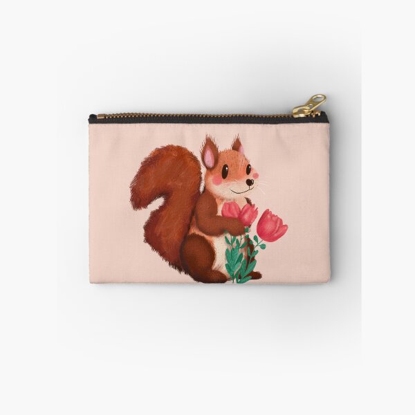 Item preview, spring squirrel with flowers designed and sold by mikaylart.