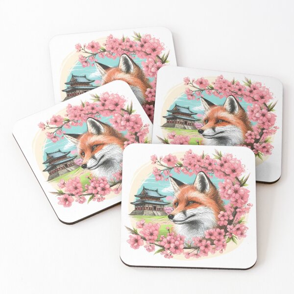 Item preview, Fox in Sakura Blossom Paradise designed and sold by inkNext.