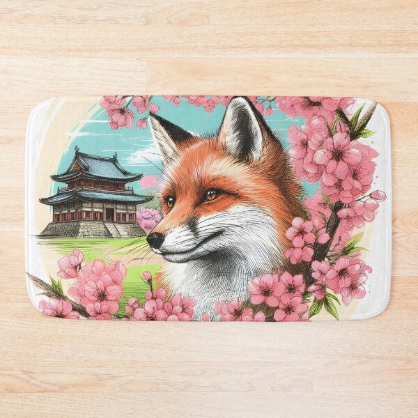 Item preview, Fox in Sakura Blossom Paradise designed and sold by inkNext.