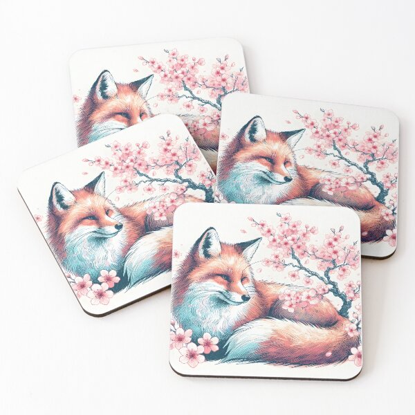 Item preview, Sakura Fox in Blooming Splendor designed and sold by inkNext.