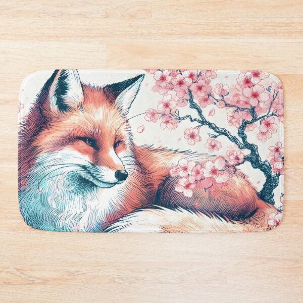 Item preview, Sakura Fox in Blooming Splendor designed and sold by inkNext.