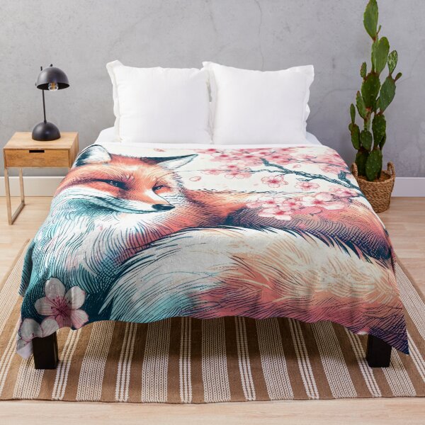 Item preview, Sakura Fox in Blooming Splendor designed and sold by inkNext.