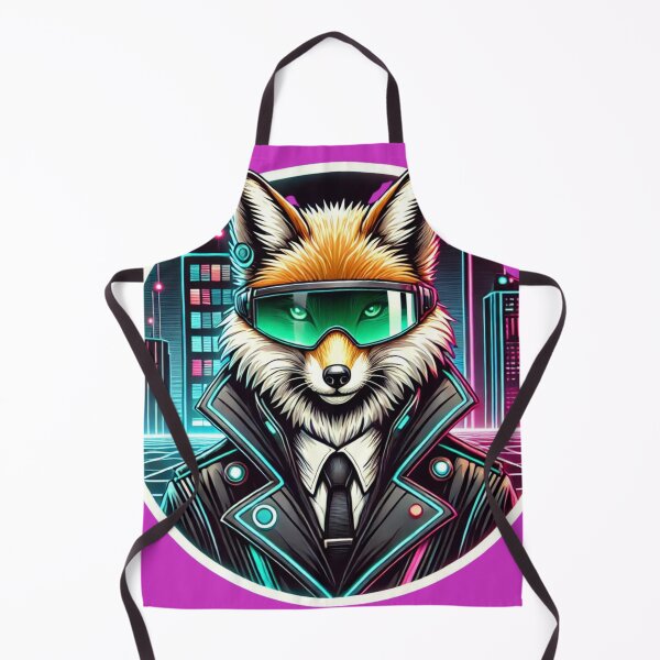 Item preview, Cyberpunk Fox - Futuristic Neon Sci-Fi Animal designed and sold by Nauert's.