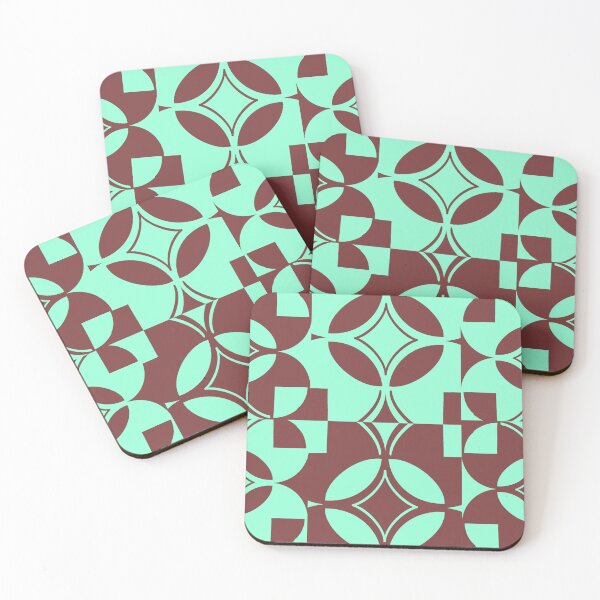 Item preview, Chocolate Mint Geometric Pattern designed and sold by donebyreena.