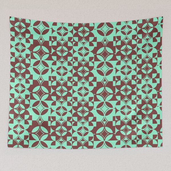 Item preview, Chocolate Mint Geometric Pattern designed and sold by donebyreena.
