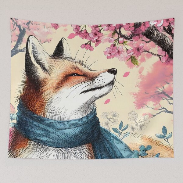 Item preview, Sakura Fox in Blooming Splendor designed and sold by inkNext.
