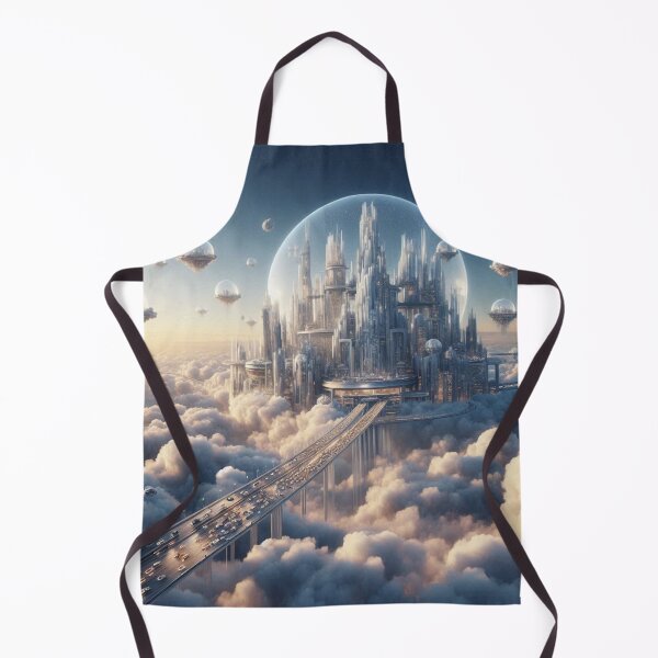 Item preview, Crystal-Clear Floating Sky City with Cloud Pathways designed and sold by FusionGaze.