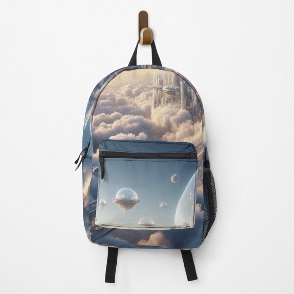 Item preview, Crystal-Clear Floating Sky City with Cloud Pathways designed and sold by FusionGaze.