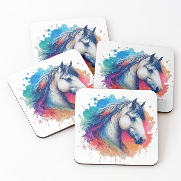 Item preview, A beautiful horse with a colorful background around designed and sold by Marcoshop10.