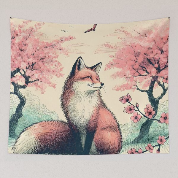 Item preview, Fox in Cherry Blossom Wonderland designed and sold by inkNext.