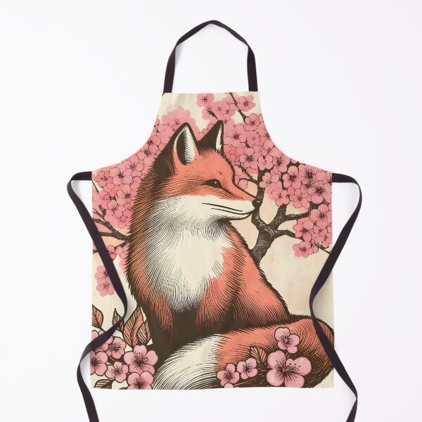 Item preview, Blissful Fox in Sakura Bloom designed and sold by inkNext.