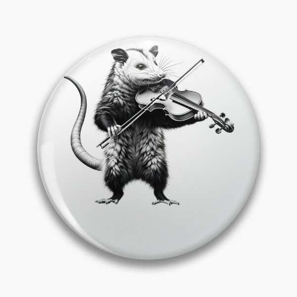 Item preview, Vintage Possum Opossum Playing Violin Violist Violin Player designed and sold by Kimberley King Art  King Art.