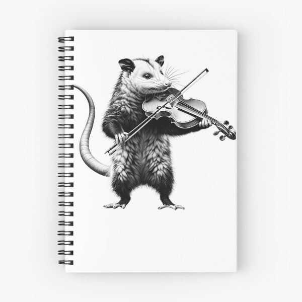 Item preview, Vintage Possum Opossum Playing Violin Violist Violin Player designed and sold by Kimberley King Art  King Art.