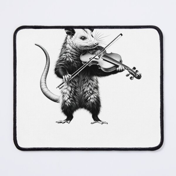 Item preview, Vintage Possum Opossum Playing Violin Violist Violin Player designed and sold by Kimberley King Art King Art.