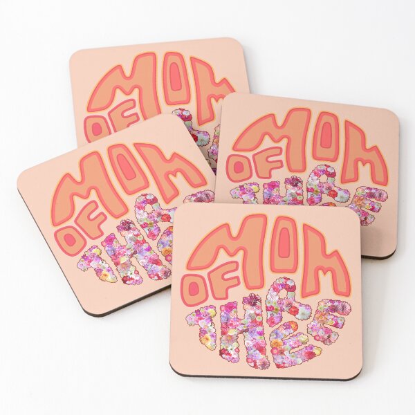 Item preview, Mom Of 3 Children - Colorful Flowers Design For Moms Who Love Flowers designed and sold by TheSassyNoble.