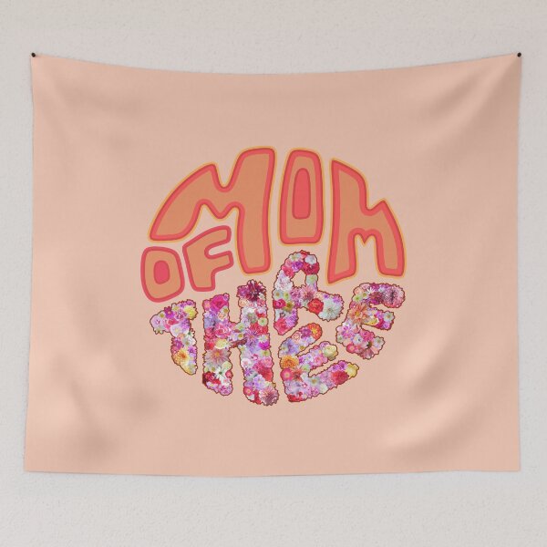 Item preview, Mom Of 3 Children - Colorful Flowers Design For Moms Who Love Flowers designed and sold by TheSassyNoble.