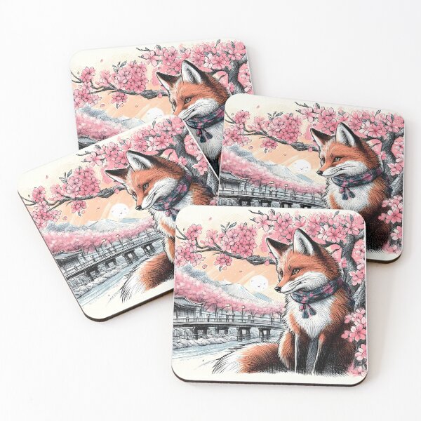 Item preview, Fox Among Sakura Blossoms designed and sold by inkNext.