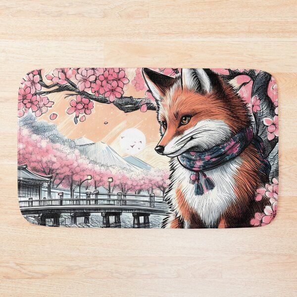 Item preview, Fox Among Sakura Blossoms designed and sold by inkNext.
