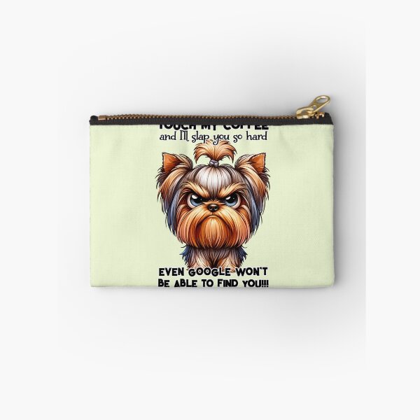 Item preview, Grumpy yorkshire terrier growls don`t touch my coffee designed and sold by LoneAngel.
