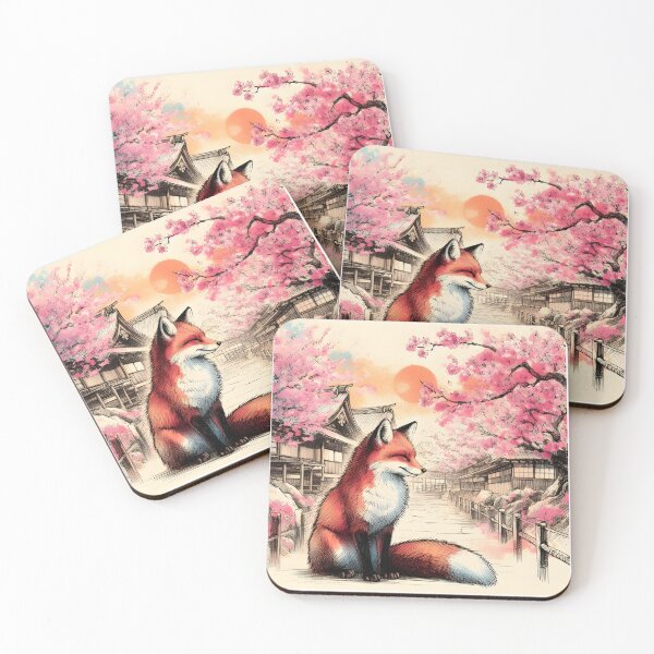 Item preview, Fox Among Sakura Blossoms designed and sold by inkNext.