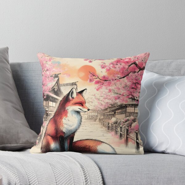 Item preview, Fox Among Sakura Blossoms designed and sold by inkNext.