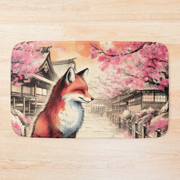 Item preview, Fox Among Sakura Blossoms designed and sold by inkNext.